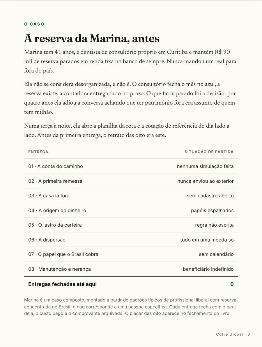 Página real do guia: O caso