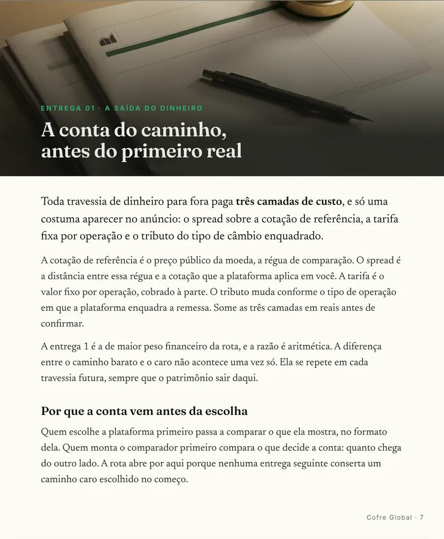 Página real do guia: Abertura de entrega